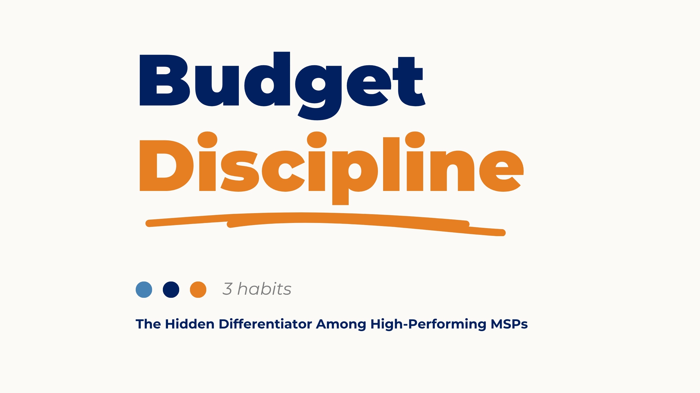 Budget Discipline - Margins / Revenue Ops